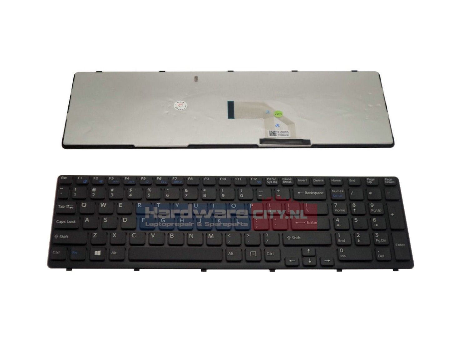 Sony Vaio SVE15 series US keyboard (zwart)