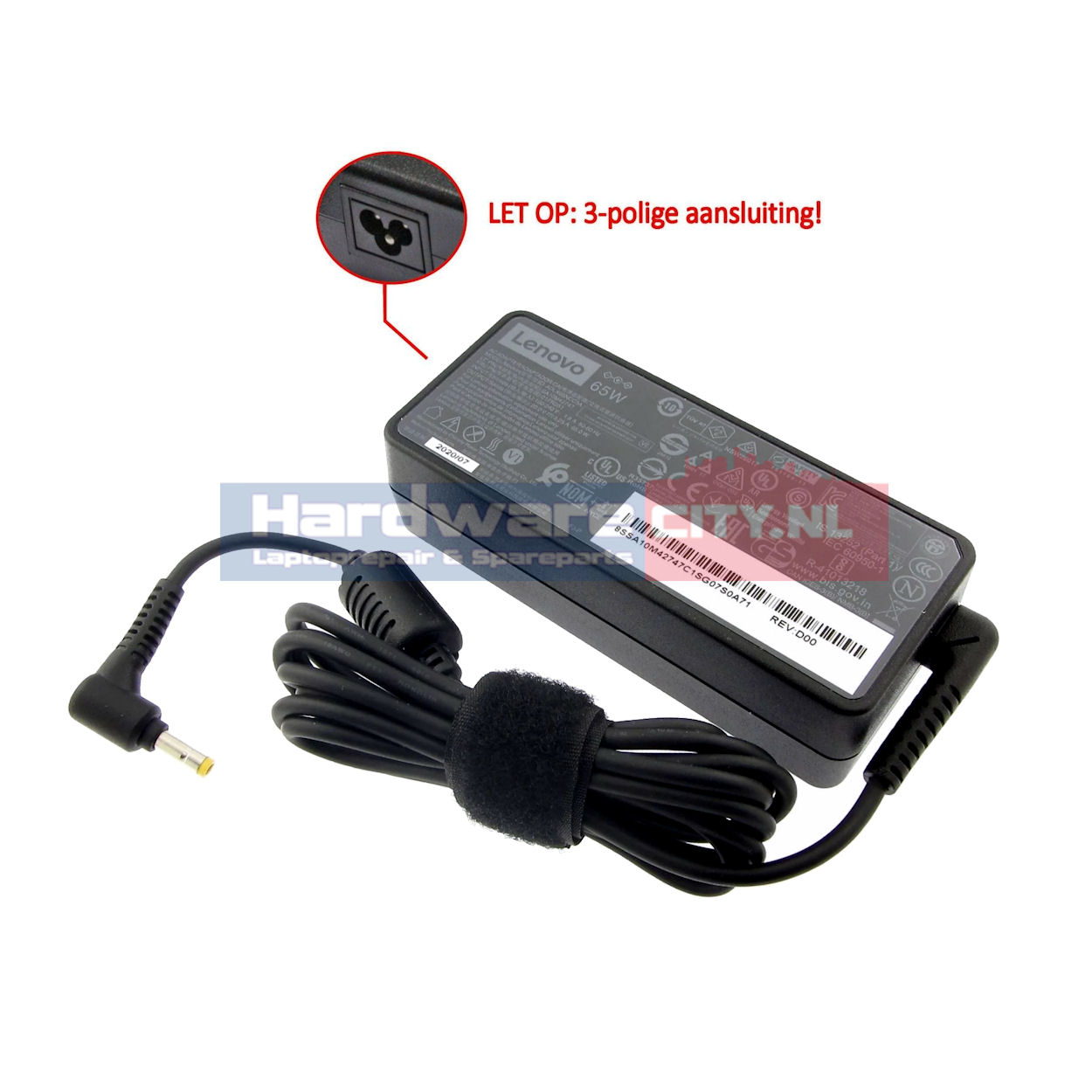 Lenovo AC Adapter 20V 3.25A 65W 4.0x1.7mm (origineel)