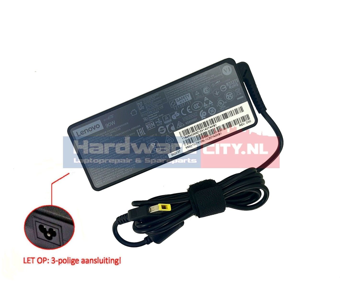 Lenovo Adapter ADLX90NCC3A 90W USB shape (origineel)