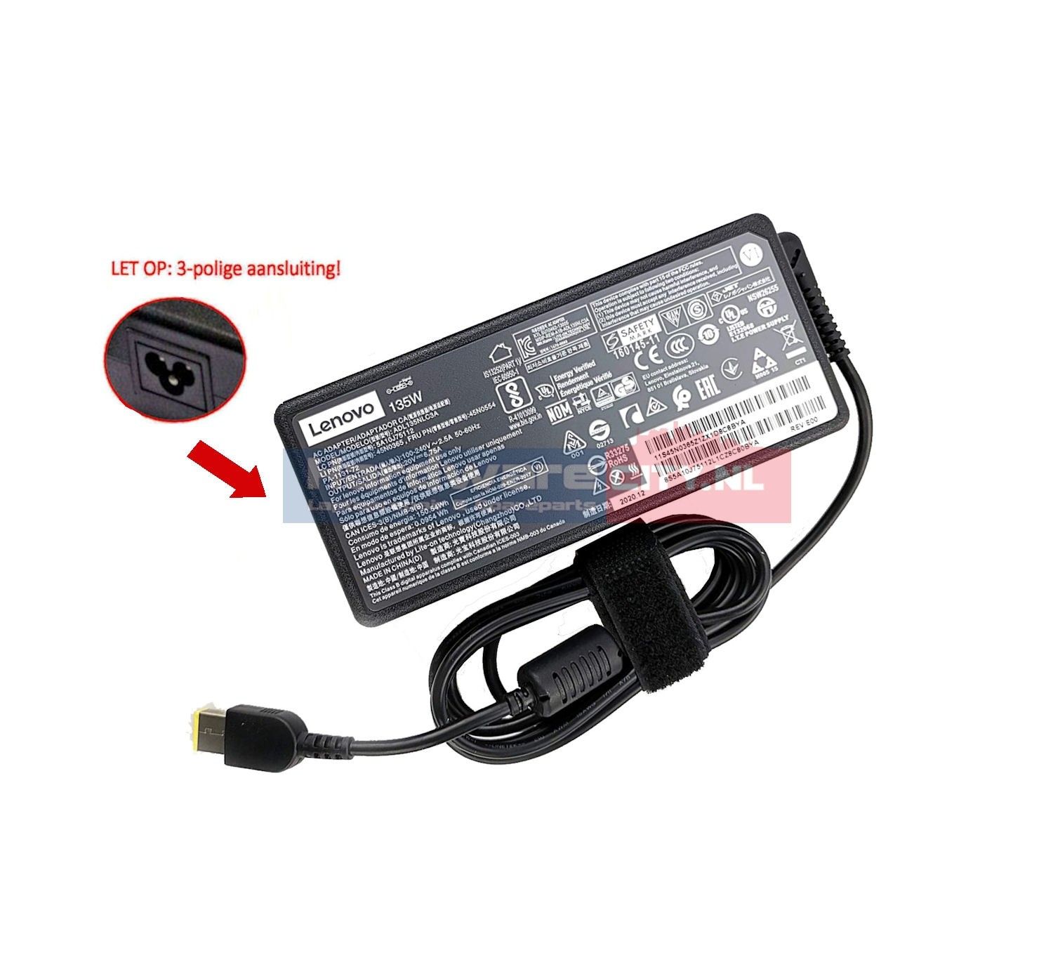 Originele Lenovo IdeaCentre 300-23ISU Adapter (135W USB shape)