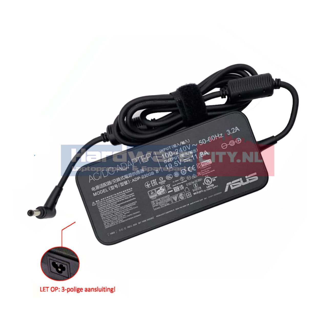 Asus AC Adapter 19.5V 11.8A 230W 6PHI (origineel)