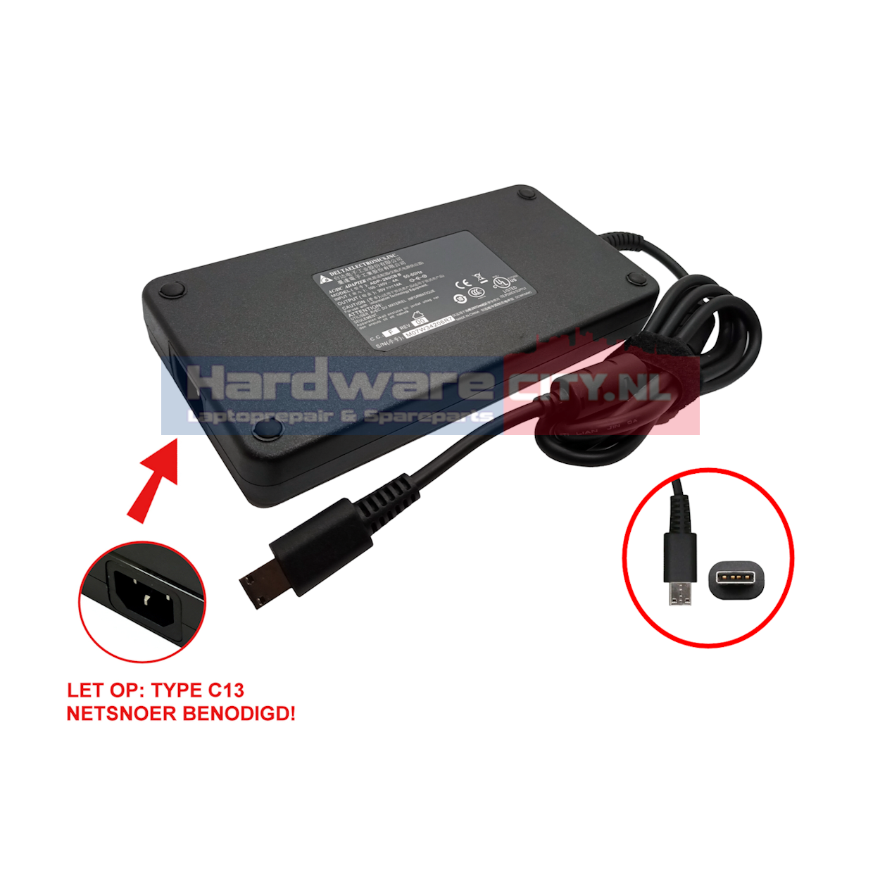 Clevo / MSI AC Adapter 20V 14A 280W (origineel)