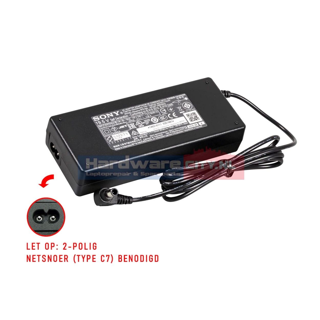 Sony Bravia KDL-32W705C Adapter 85W (origineel)