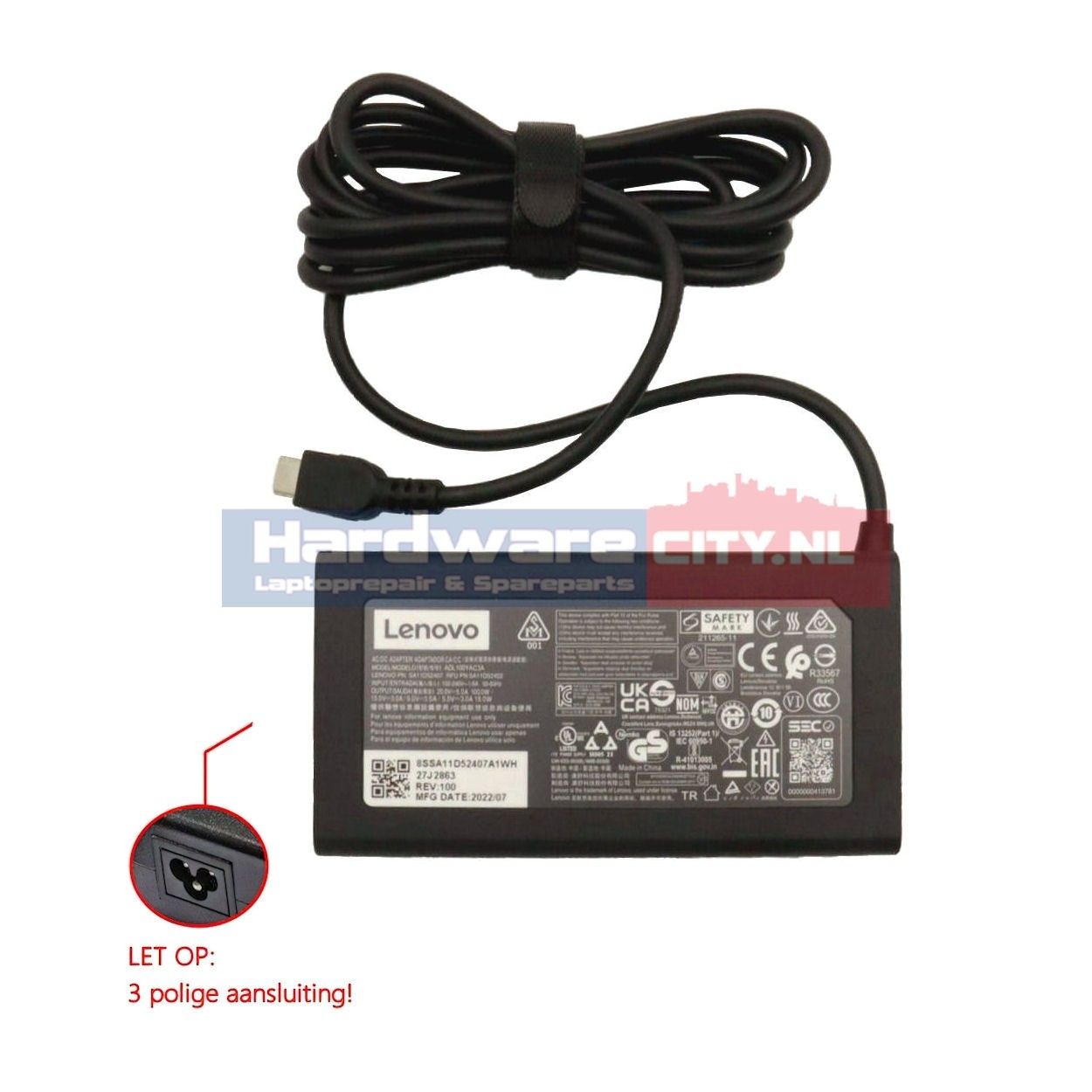 Originele Lenovo ThinkPad T16 Gen 1 Adapter (100W USB-C)