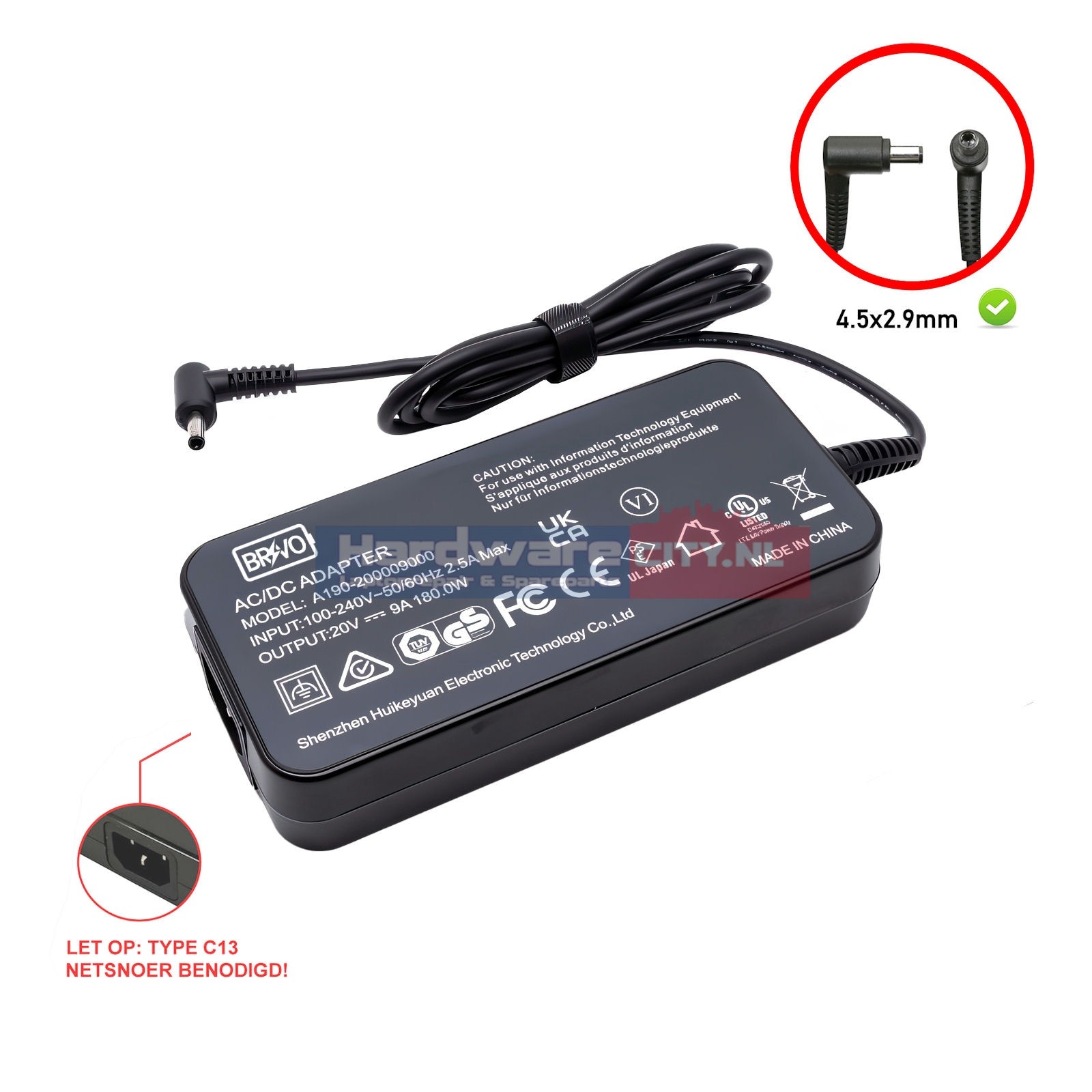 Replacement MSI AC Adapter 20V 6A 120W 4.5mm