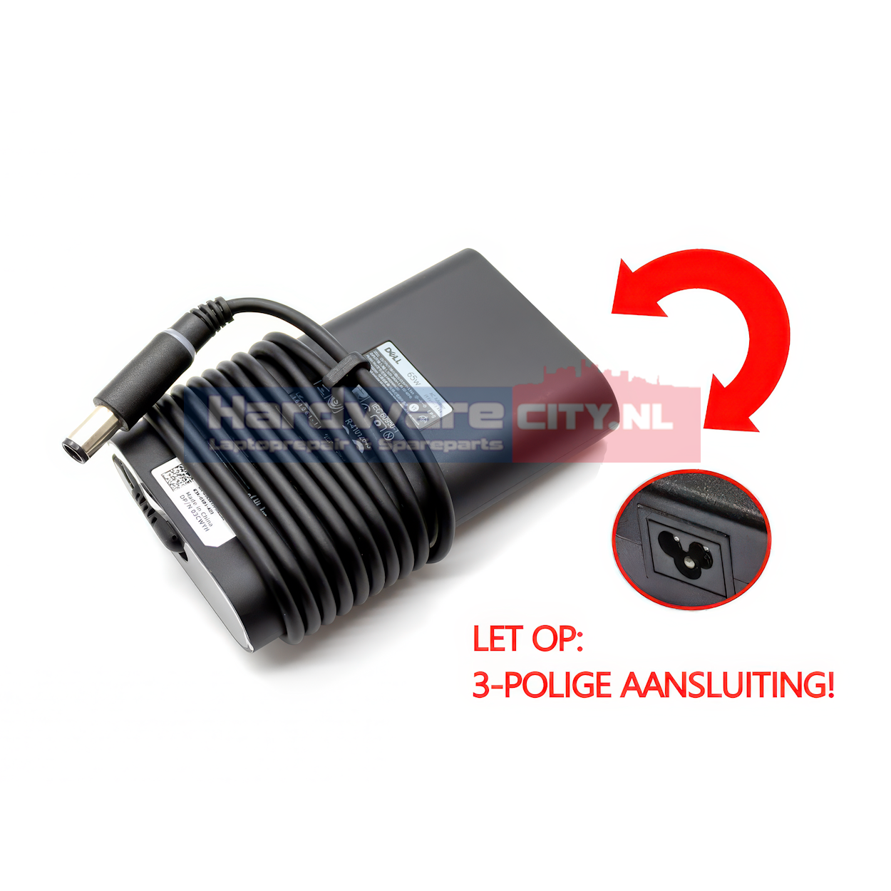 Dell AC Adapter 19.5V 3.34A 65W 7.4mm (origineel)