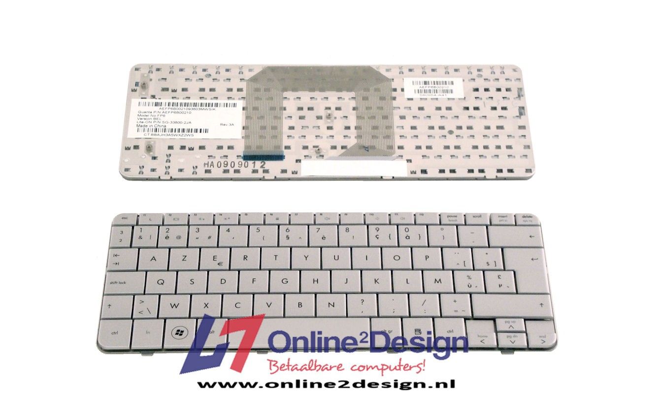 HP Mini 311 / Pavilion DM1 series BE keyboard (zilver)