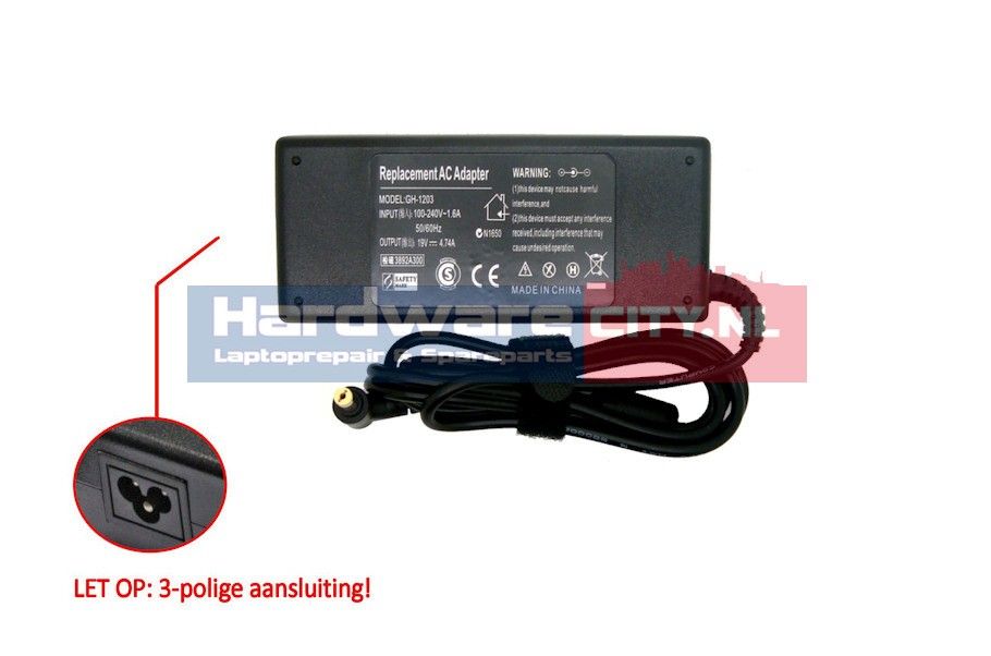 Packard Bell AC Adapter 19V 4.74A 90W (5.5 x 1.7mm)