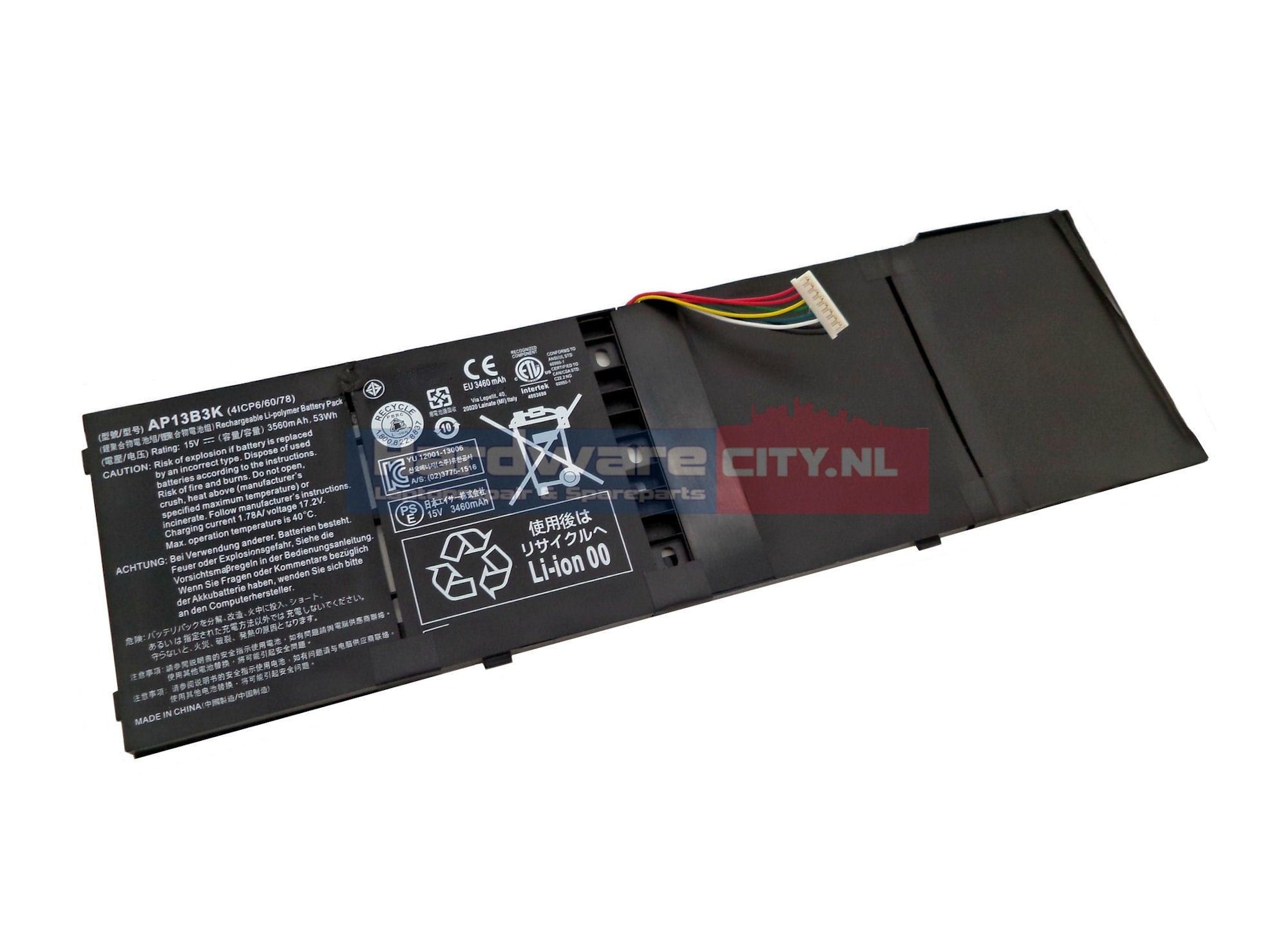 Acer Accu 15V 3560mAh 53Wh