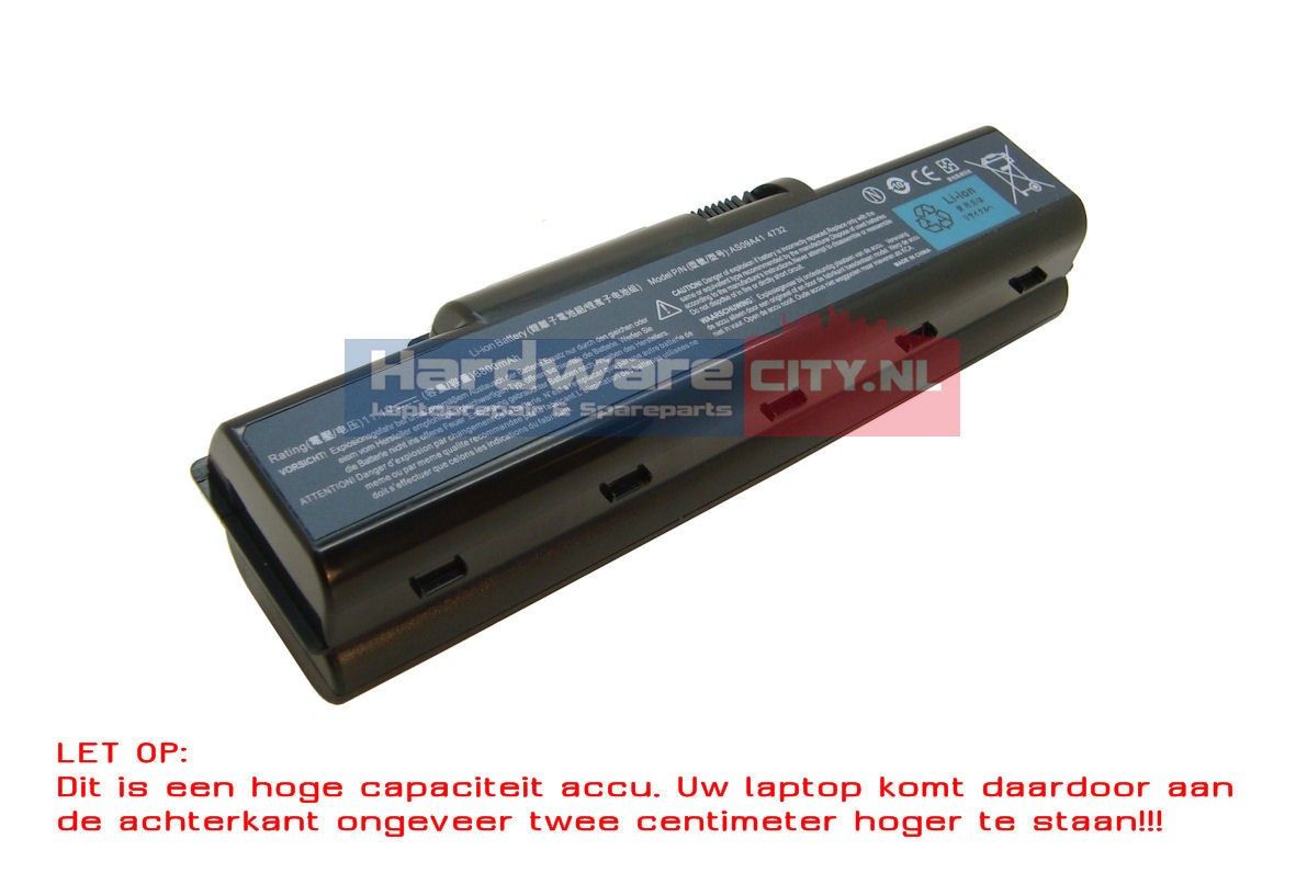 Acer/ Packard Bell Accu 11.1V 6600mAh (AS09***) Extended