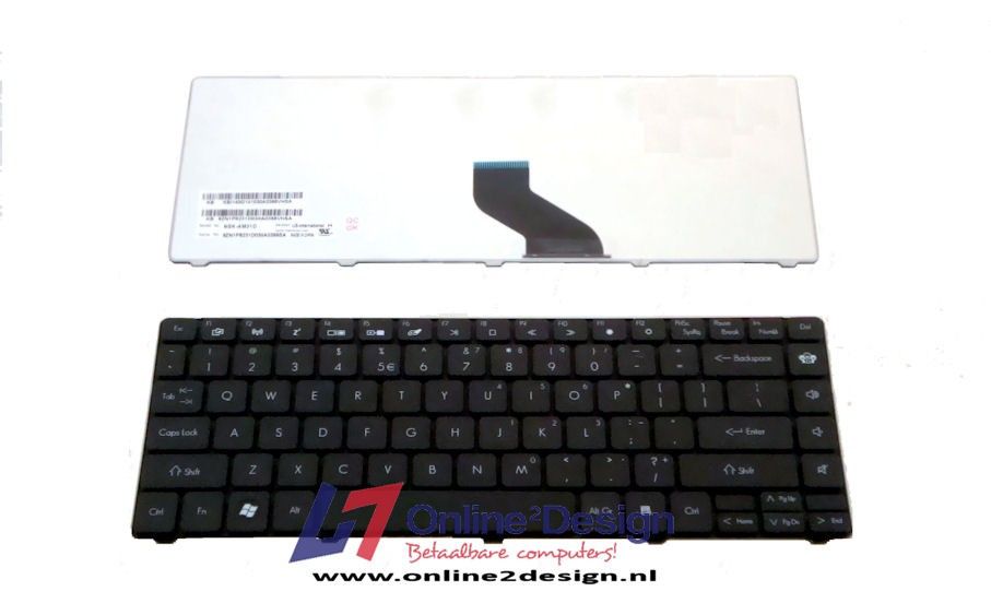 Packard Bell EasyNote NM85/NM86/NM87 series US keyboard (zwart)