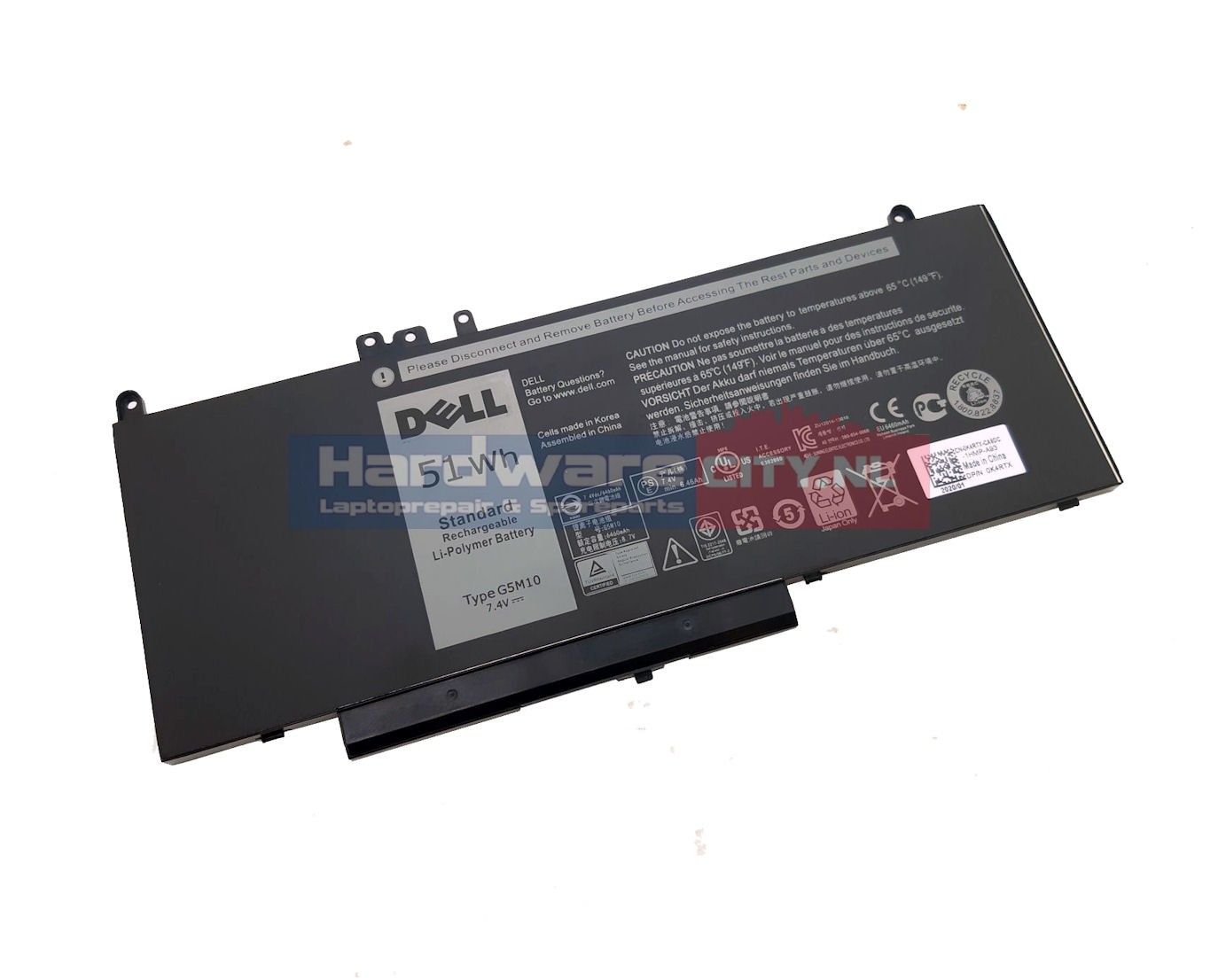 Dell Accu 7.4V 51Wh 6460mAh (origineel)