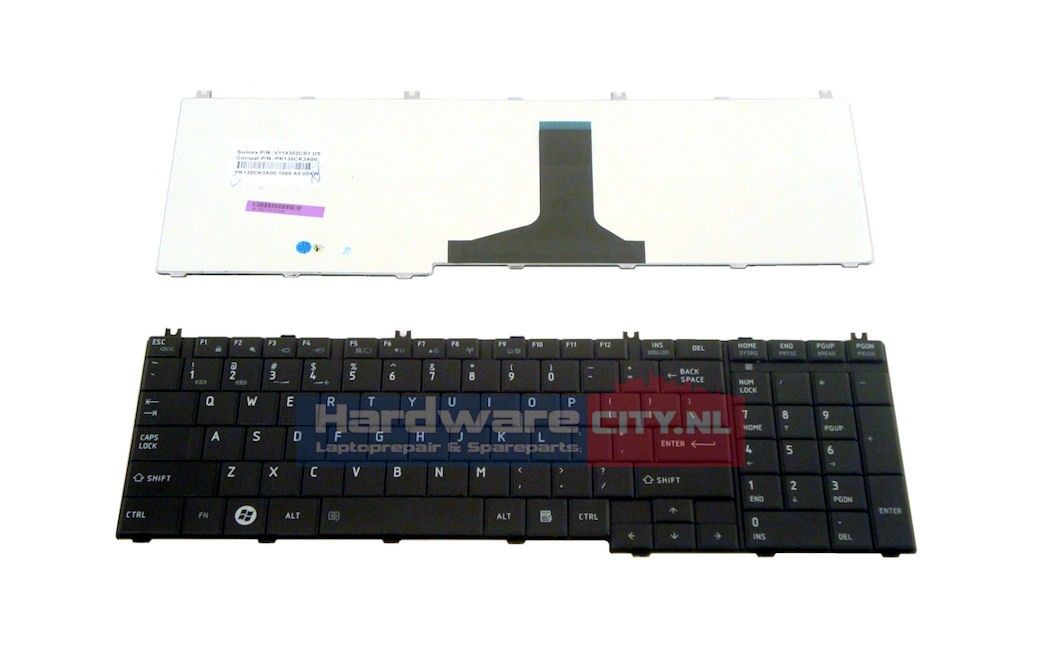 Toshiba Satellite C650/L650/L670 US keyboard (mat zwart)