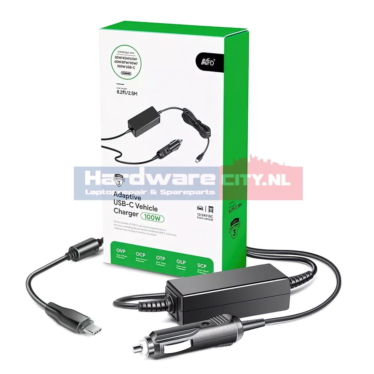 KFD Universele 100W USB-C Autolader