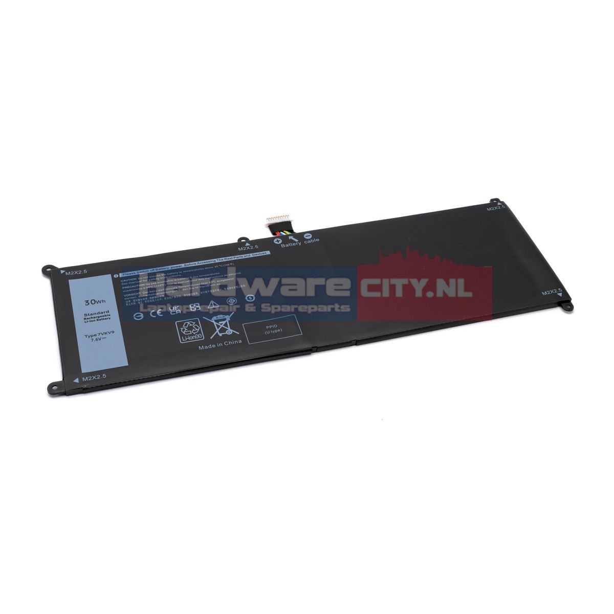 Replacement Dell 7.6V 3600mAh 29.64Wh Accu
