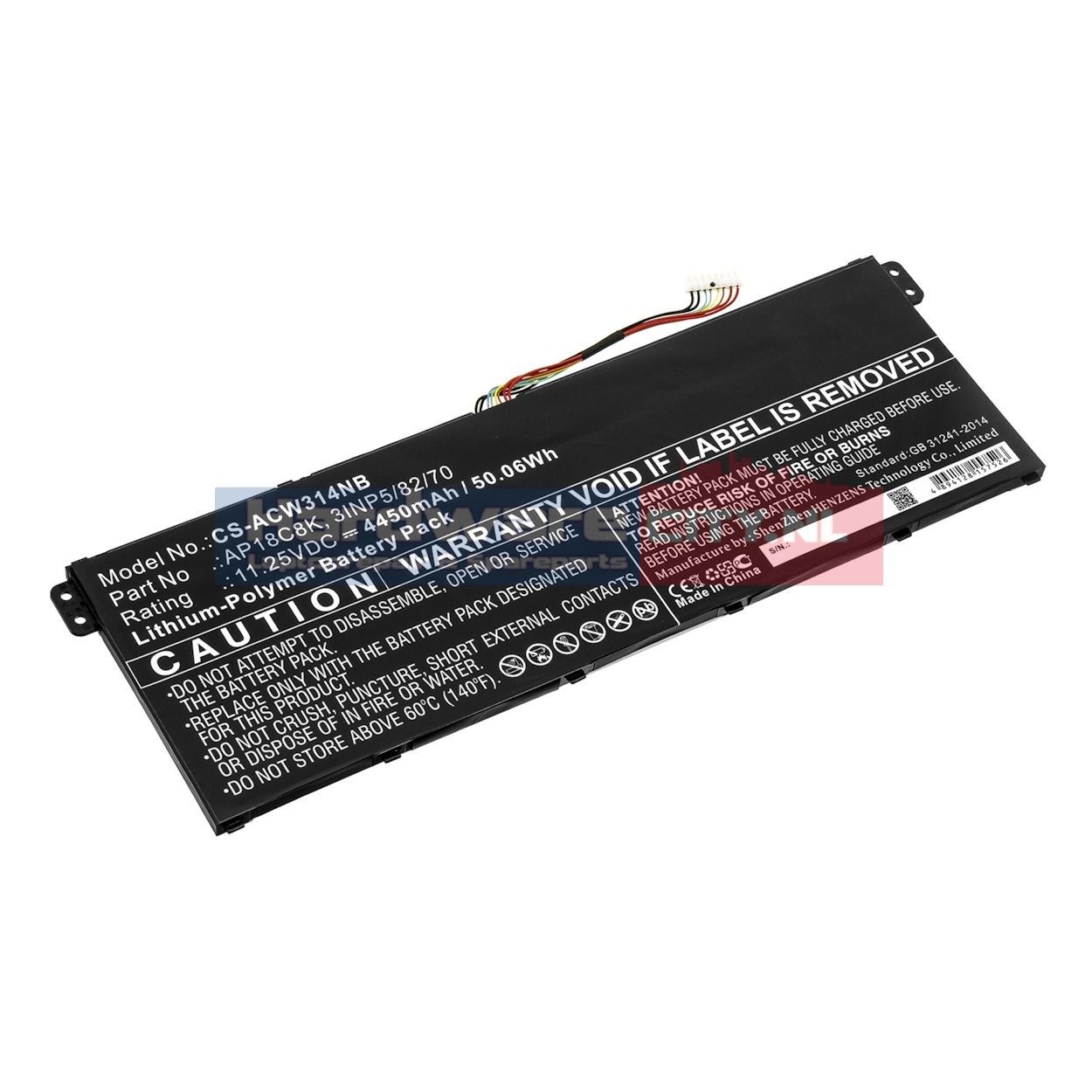 Acer Replacement Accu 11.25V 4450mAh 50.06Wh