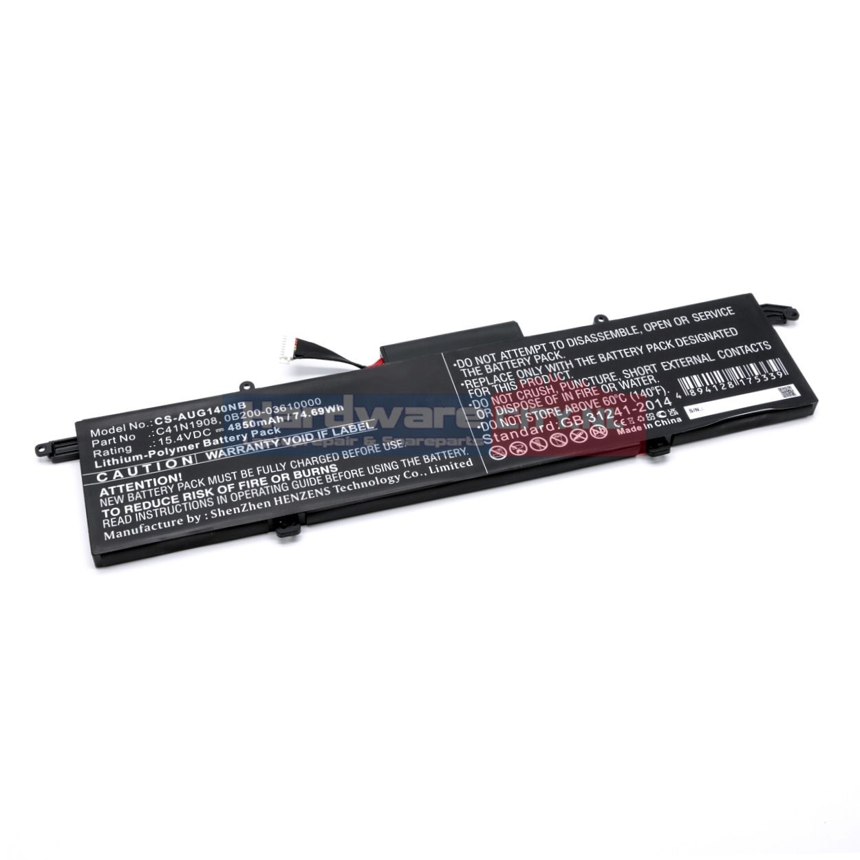 Replacement Asus Accu 14.8V 3800mAh 56.24Wh