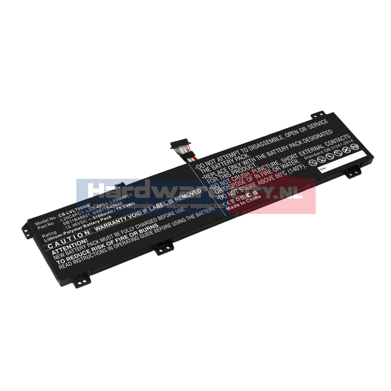 Replacement Lenovo Accu 15.36V 5100mAh 78.34Wh