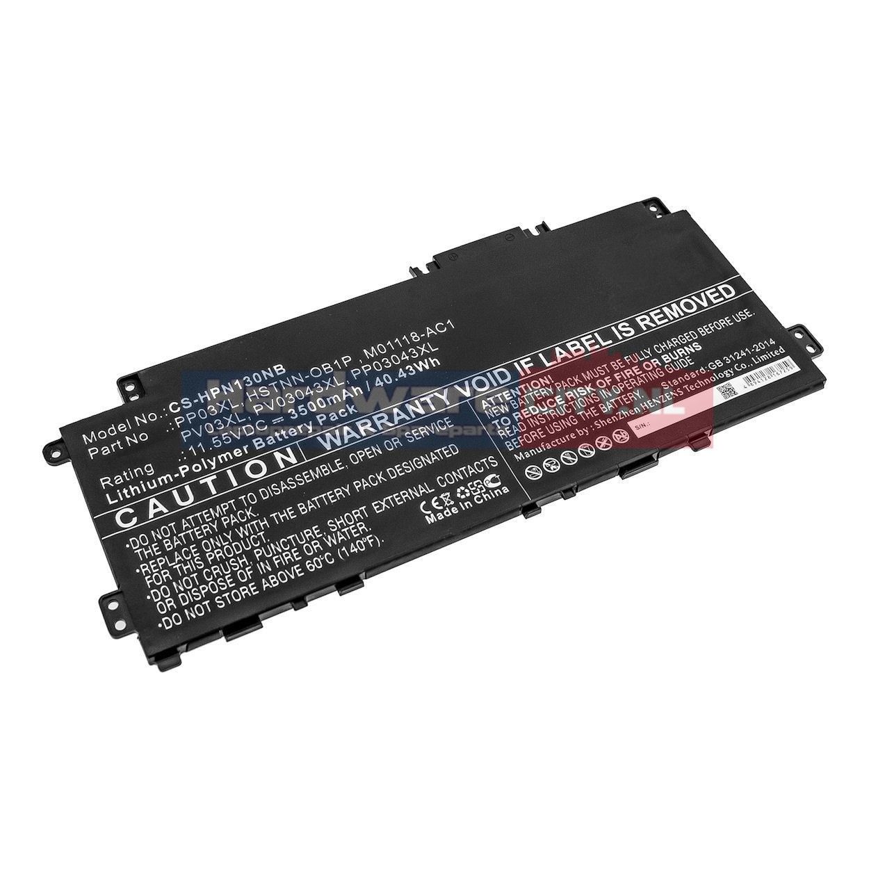 HP Replacement Accu 11.55V 3500mAh 40.43Wh