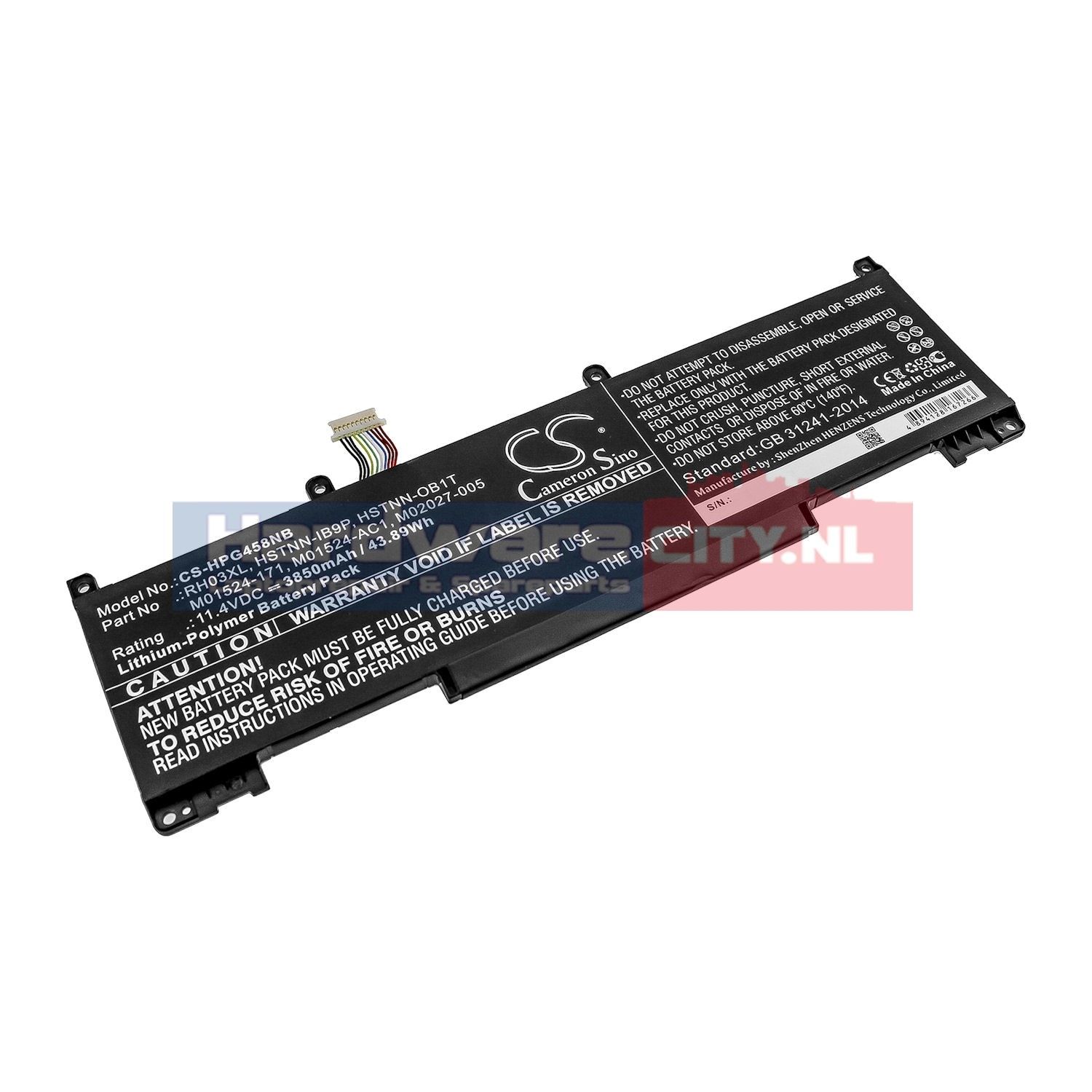 HP Replacement Accu 11.4V 3850mAh 43Wh