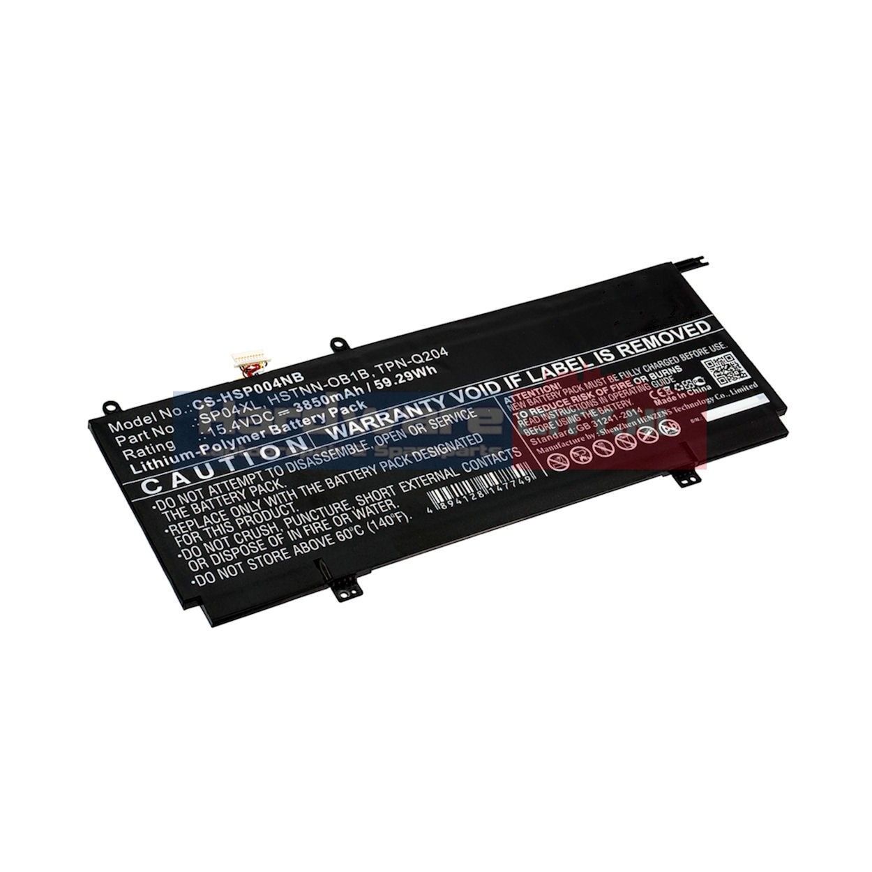 Replacement HP Accu 15.4V 3850mAh 59.29Wh
