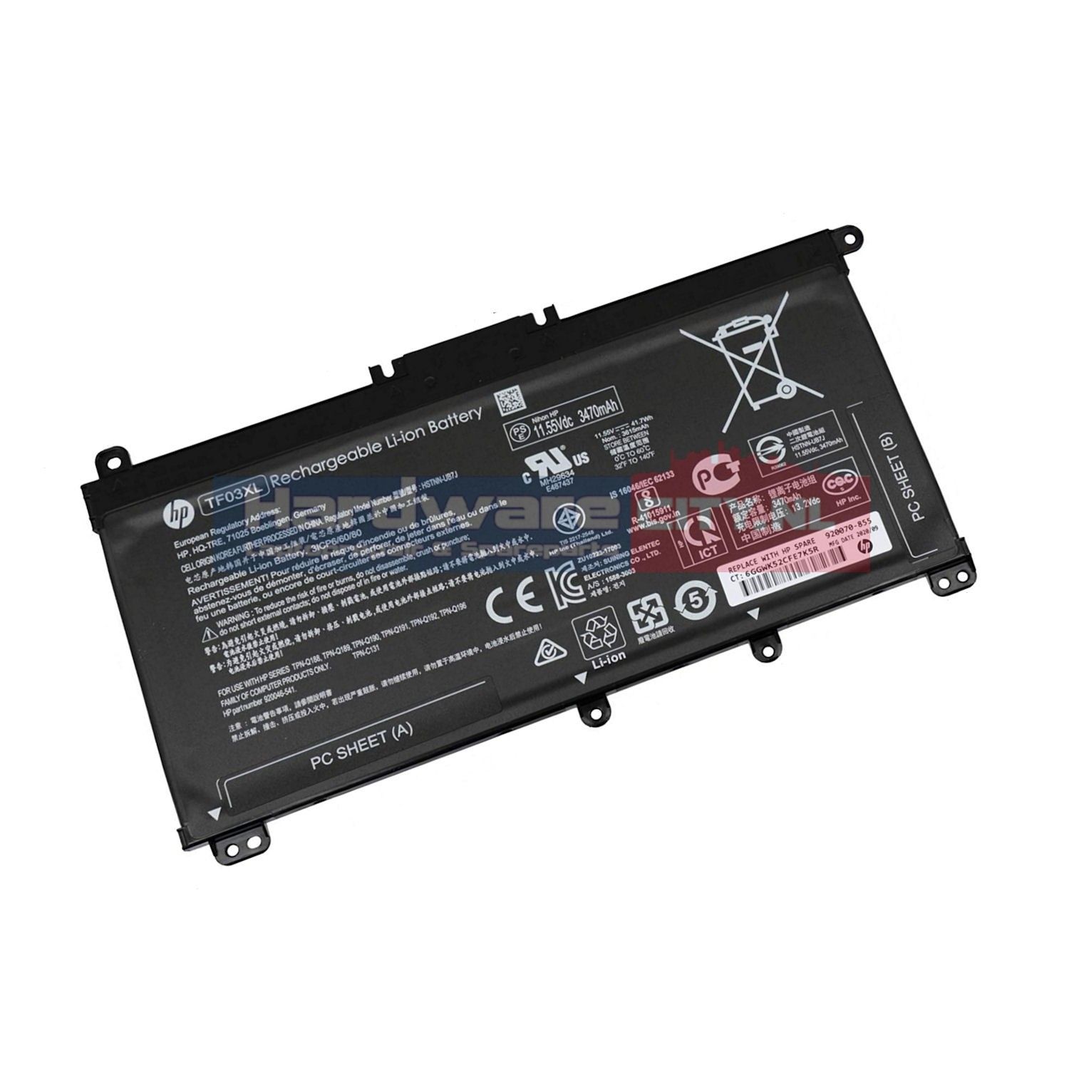 HP Accu 11.55V 3470mAh 42Wh (origineel)